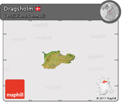 Satellite Map of Dragsholm, cropped outside