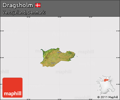 Satellite Map of Dragsholm, cropped outside