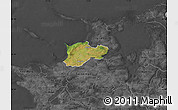 Satellite Map of Dragsholm, darken, desaturated