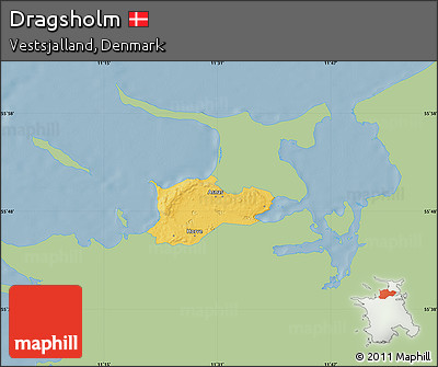Savanna Style Map of Dragsholm, single color outside