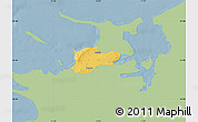 Savanna Style Map of Dragsholm, single color outside