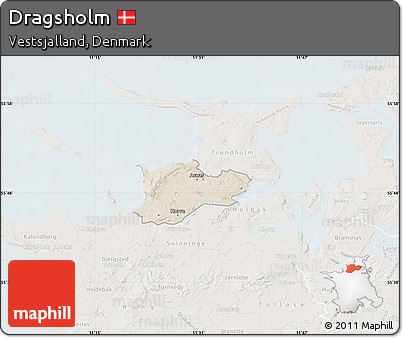 Shaded Relief Map of Dragsholm, lighten