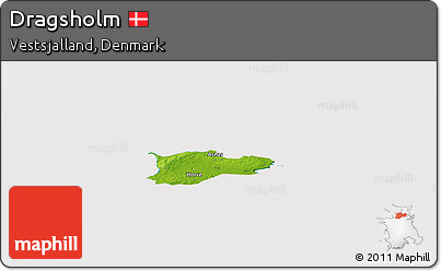 Physical Panoramic Map of Dragsholm, cropped outside