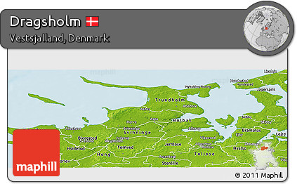 Physical Panoramic Map of Dragsholm