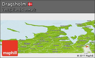 Physical Panoramic Map of Dragsholm