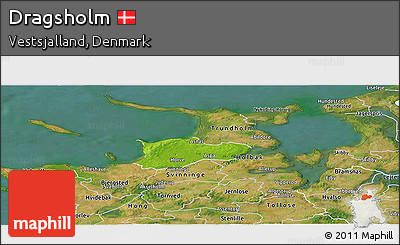 Physical Panoramic Map of Dragsholm, satellite outside