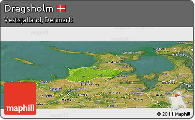 Physical Panoramic Map of Dragsholm, satellite outside