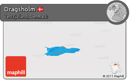 Political Panoramic Map of Dragsholm, cropped outside