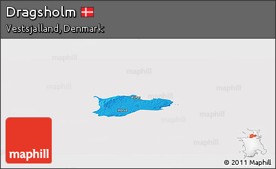 Political Panoramic Map of Dragsholm, cropped outside