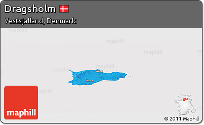 Political Panoramic Map of Dragsholm, cropped outside
