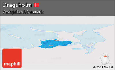 Political Panoramic Map of Dragsholm, single color outside