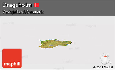 Satellite Panoramic Map of Dragsholm, cropped outside