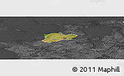 Satellite Panoramic Map of Dragsholm, darken, desaturated