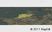 Satellite Panoramic Map of Dragsholm, darken, semi-desaturated