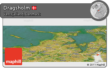 Satellite Panoramic Map of Dragsholm