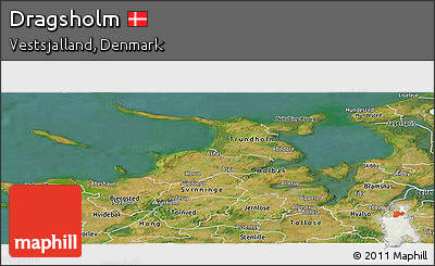 Satellite Panoramic Map of Dragsholm