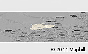 Shaded Relief Panoramic Map of Dragsholm, darken, desaturated