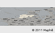 Shaded Relief Panoramic Map of Dragsholm, darken, semi-desaturated