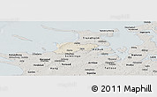 Shaded Relief Panoramic Map of Dragsholm, semi-desaturated