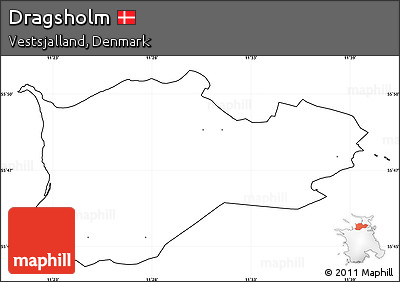 Blank Simple Map of Dragsholm, cropped outside, no labels