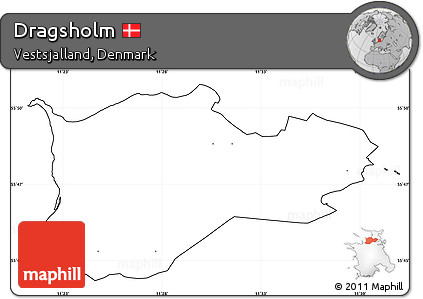 Blank Simple Map of Dragsholm, cropped outside, no labels