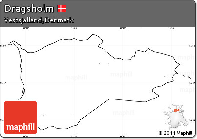 Blank Simple Map of Dragsholm, cropped outside, no labels