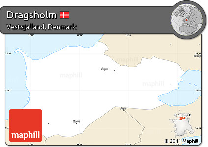 Classic Style Simple Map of Dragsholm