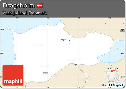 Classic Style Simple Map of Dragsholm