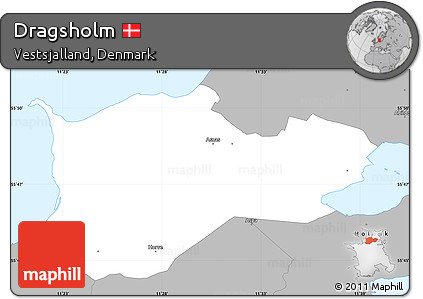 Gray Simple Map of Dragsholm