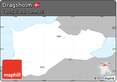 Gray Simple Map of Dragsholm