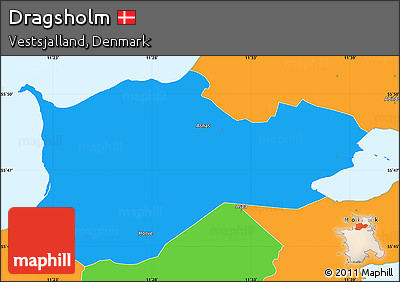 Political Simple Map of Dragsholm
