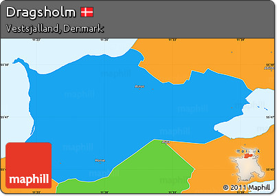 Political Simple Map of Dragsholm