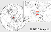 Blank Location Map of Haslev, within the entire country