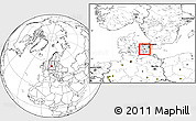 Blank Location Map of Haslev, highlighted parent region, within the entire country