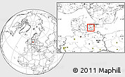 Blank Location Map of Haslev, highlighted parent region