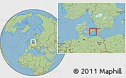 Savanna Style Location Map of Haslev, within the entire country