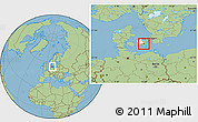 Savanna Style Location Map of Haslev, highlighted parent region