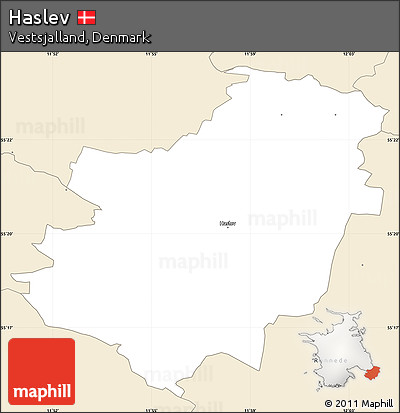 Classic Style Simple Map of Haslev