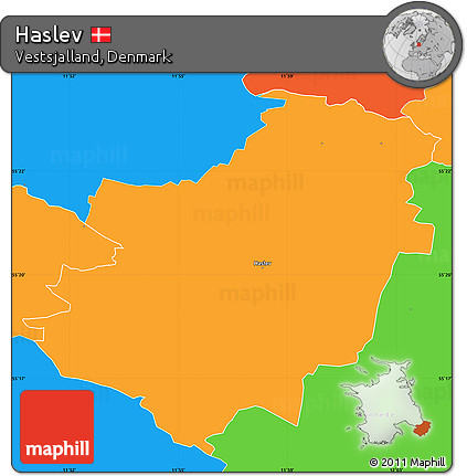 Political Simple Map of Haslev