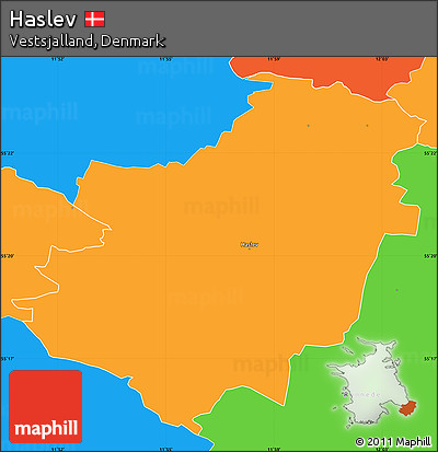 Political Simple Map of Haslev