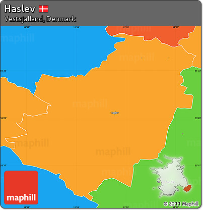 Political Simple Map of Haslev