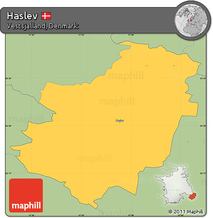 Savanna Style Simple Map of Haslev