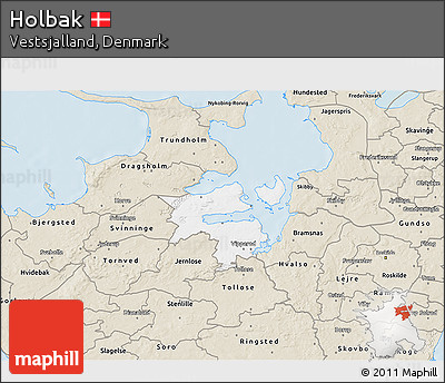 Classic Style 3D Map of Holbak