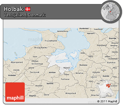 Classic Style 3D Map of Holbak