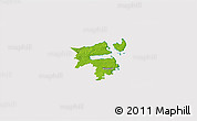 Physical 3D Map of Holbak, cropped outside