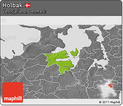 Physical 3D Map of Holbak, desaturated