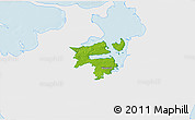 Physical 3D Map of Holbak, single color outside