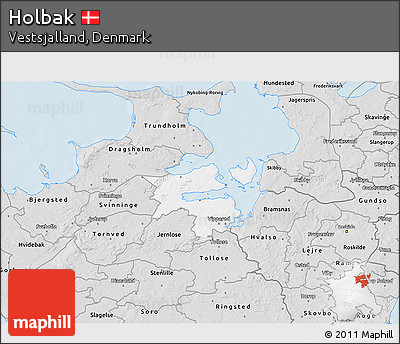Silver Style 3D Map of Holbak