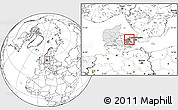 Blank Location Map of Holbak, highlighted country, highlighted parent region