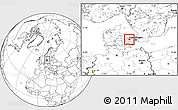 Blank Location Map of Holbak, highlighted parent region